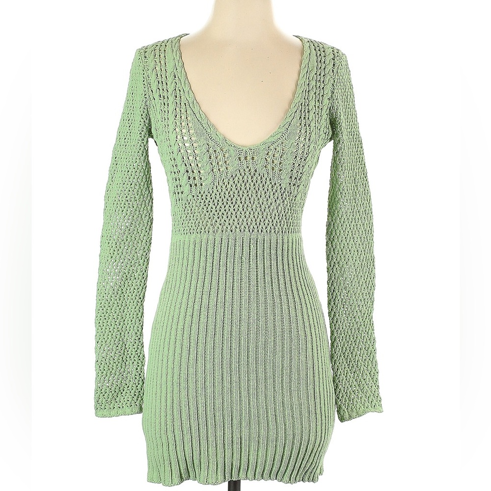 Zara Mint Green Knit Mini Dress